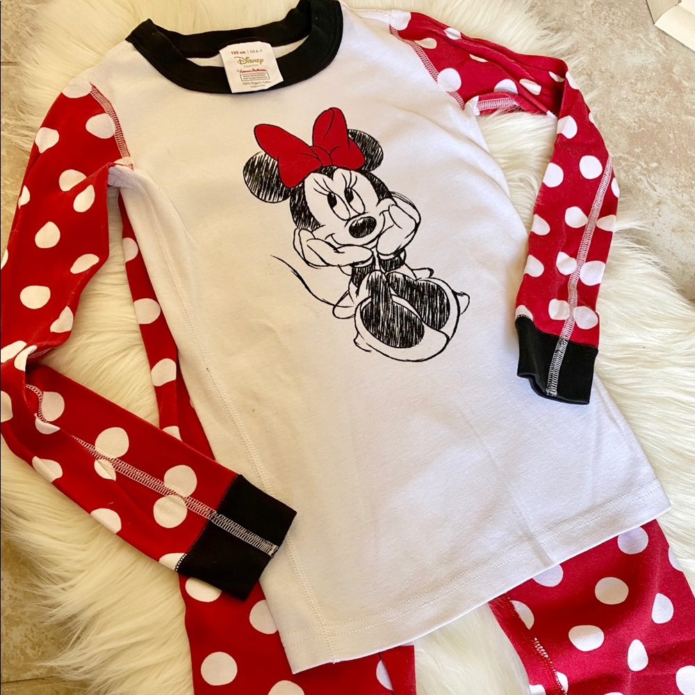 Hanna Andersson Minnie Mouse Pajama Set, Size 6-7